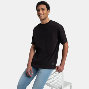 Camiseta Oversize de Cuello Redondo de Mezcla de Algodón Super Peinado con Tratamiento Stay Fresh, Manga Corta, Jersey de Algodón - Product Image 1