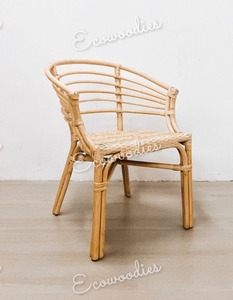 Elegante Silla de comedor de estilo escandinavo para interiores/exteriores, muebles de mimbre de bambú para el hogar, jardín, restaurante, eventos - Product Image 5