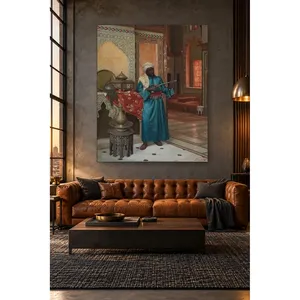Fida Rudolf Weisse Garde avec épée dans une salle de palais, impression sur toile - Product Image 5