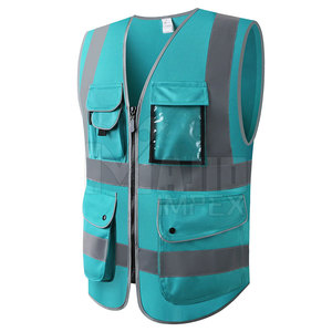 Gilet de sécurité haute visibilité personnalisable avec logo, réflecteur, LED clignotante, imperméable et respirant pour travaux de construction - Product Image 2