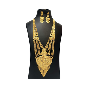 Collier en laiton plaqué or 24 carats pour mariages, fiançailles, cadeaux, fêtes et anniversaires - Product Image 1