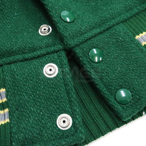 Fabricant pakistanais, faible MOQ, veste d'hiver en cuir et laine, col montant, logo frontal, écologique, coupe-vent, personnalisable - Product Image 6