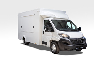 Camionnette mobile blanche pour la livraison d'aliments surgelés, idéale pour la restauration de rue et les cuisines mobiles - Product Image 2