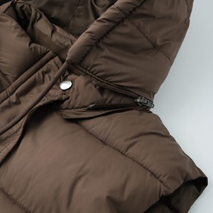 <strong>Ladies</strong> Hooded Long Quilted Puffer Vest Sleeveless Winter Warm Outerwear Coat with Zipper Design - Product Image 4