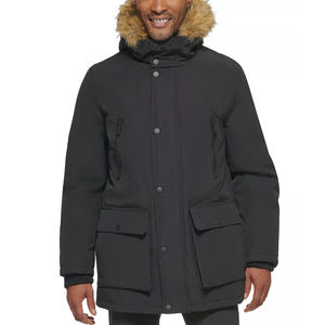 Fabricant professionnel de parkas d'hiver pour hommes avec logo et design personnalisés, parkas pour hommes avec fausse fourrure et poches - Product Image 5