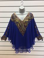Style ethnique caftan robe haut brodé à la main taille libre Occasions décontractées fêtes mariages Cotail nuits tenue de club livraison gratuite