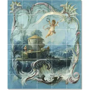 Francois Boucher Ange Carrelage Mural PT22149 40X48 (30) 8x8 Carreaux - Product Image 1