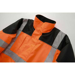 Vêtement de travail de haute qualité 100% polyester réfléchissant respirant haute visibilité veste de sécurité fermeture éclair imperméable séchage rapide caractéristiques - Product Image 4