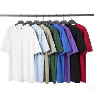 Camiseta en blanco de gran tamaño de algodón Costom 100% de alta calidad, camiseta de hombre con estampado pesado de 240 gramos a pedido - Product Image 5