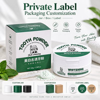 Poudre blanchissante pour les dents à la menthe de haute qualité, fabriquée sur mesure, nettoie la bouche, rafraîchit l'haleine, idéale pour une utilisation à domicile
