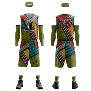 Ensembles d'uniformes de basket-ball Dernière vente en gros personnalisée hommes uniforme de basket-ball ensemble confortable vêtements de basket-ball personnalisés - Product Image 4