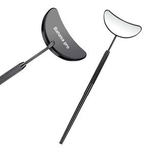Miroir à cils léger en acier inoxydable en forme de lune pour extensions de cils, miroir en acier inoxydable pour cils par Bahasa Pro - Product Image 5