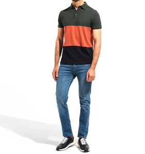Cuello vuelto Tela de malla transpirable Servicio OEM Alta calidad Personalizado Tallas grandes Hombres Polos Tela de Jersey bordada - Product Image 4