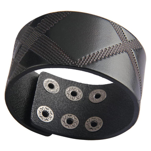6 uds pulseras de cuero trenzado Punk para hombres y mujeres pulseras ajustables - Product Image 1
