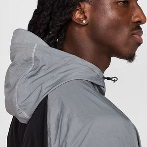 Veste de football en satin vintage pour hommes, capuchon hydrofuge, techniques brodées, col montant, fermeture éclair, service d'hiver OEM disponible - Product Image 6