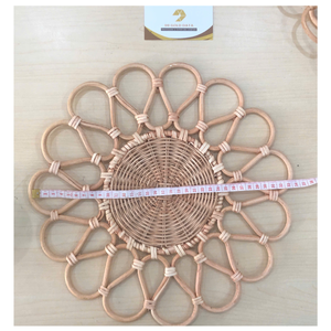 Beau napperon rond en rotin fait à la main, décoration de salle à manger écologique naturelle, exportation en gros du Vietnam - Product Image 6