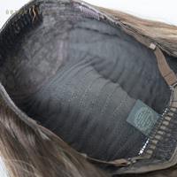 Perruque juive casher Bandfall en cheveux humains vierges européens, couleur naturelle, dentelle transparente, lisse et soyeuse, pour la gym, le sport et la natation