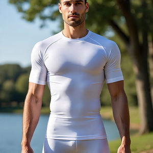 Chemise à manches longues pour hommes Jogging Fitness Wear Compression Shirts Male Base Layer Tight Polyester Shirts Men - Product Image 3