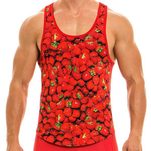 Camiseta sin mangas con diseño de estampado personalizado para hombre, ropa de calle de punto sin mangas de talla grande, camiseta sin mangas holgada de entrenamiento de gimnasio con peso regular - Product Image 1