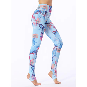 Pantalones de Yoga de cintura alta para mujer, mallas deportivas transpirables con estampado de sublimación personalizado, ropa deportiva al por mayor - Product Image 4