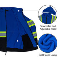 Veste à capuche en polaire de sécurité réfléchissante haute visibilité