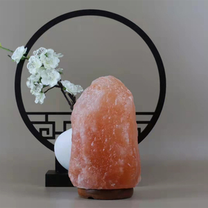 2025 lampes à LED au sel de l'Himalaya de qualité supérieure avec prise USB sculptée Base en bois de style Feng Shui et ampoules LED nuit - Product Image 5