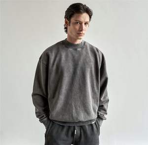 Pull-over en molleton 100% coton à demi-fermeture éclair pour hommes chemises à quart de fermeture éclair sweat-shirt court brodé à quart de fermeture éclair pulls - Product Image 4