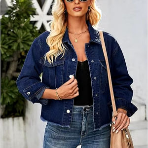 Dernier modèle de veste d'hiver à manches longues pour femmes, denim confortable et respirant, coton rembourré, bon marché, OEM, taille XL - Product Image 1