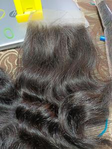 5x5 13x4 Cutícula virgen alineada Raw Indian Temple Cierre de encaje completo Frontal Body Wave Curly HD Extensiones de cabello humano transparente - Product Image 2