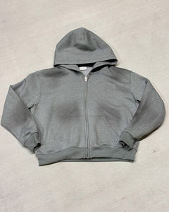 2025 High Quality Winter Vintage Washed Fleece Sweatsuits Two Pieces Custom Oversize Boxy Zip Hoodie Baggy <b>Pants</b> <b>Man</b> - Product Image 3
