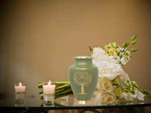 Urna para adultos de cremación con Árbol de la vida de latón macizo, urna funeraria y conmemorativa para cenizas humanas de hasta 200 libras - Product Image 6