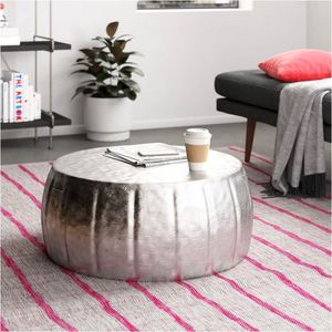 Elegant design silver aluminum coffee <b>table</b> for kitchenware office home restaurant living room garden decoration made in india - Product Image 2