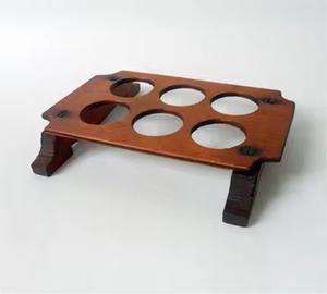 Soporte para huevos de madera de calidad superior Acabado natural Diseño moderno alto para uso en cocina de panadería casera elegante - Product Image 2