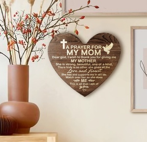 Quà Tặng Cho Mẹ Từ Con Gái Cầu Nguyện Con Trai Quà Tặng Bảng Hiệu GỖ MẸ Tôi Quà Tặng Ý Nghĩa Trái Tim Bằng Gỗ Trang Trí Nhà Cửa Gia Đình Ngày Của Mẹ - Product Image 4