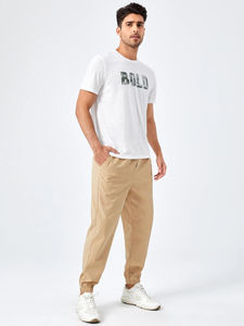 Pantalones de correr de cintura media para hombre al por mayor, pantalones casuales de lana, pantalones de chándal de talla grande con efecto lavado - Product Image 4