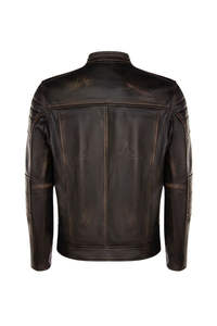 Outdoor Wear Men's Leather Jacket Autumn <b>Camouflage</b> Stand Collar Cotton Lining High Street Style - Product Image 6