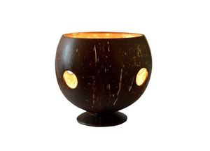 Hot Selling 2025 Coconut <b>Shell</b> Tea <b>Light</b> Holder/ Coconut <b>Shell</b> Candle Holder Made in Vietnam - Product Image 2