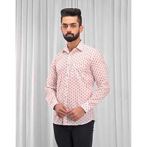 Chemise décontractée pour homme en coton imprimé à manches longues, motif floral et à pois, en tissu popeline et oxford, ODM, fourniture ODM - Product Image 5