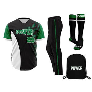 ชุดเสื้อเจอร์ซีย์และกางเกงเบสบอลคอวีชุดเบสบอลคุณภาพสูงชุดเครื่องแบบทีมถ่ายโอนความร้อนพิมพ์ลายออกแบบได้ตามต้องการ - Product Image 2