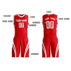 Ensemble de maillots de basket-ball pour hommes et enfants Vêtements de sport respirants, y compris uniformes de survêtement Tenue d'entraînement pour filles et garçons de grande taille OEM - Product Image 2