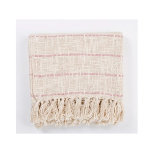 Plaid de canapé en mélange doux acrylique et lin, motif chevrons, 70x90 pouces, avec pompons, disponible en stock, choix pour les détaillants proposant des décorations abordables - Product Image 6