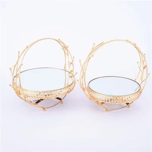 Cast Iron Plated Decorative Wire Round <b>Basket</b> for flower and fruits <b>basket</b> for home and kitchen decoration - Product Image 5