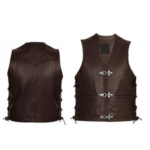 2024 hommes Biker cuir gilet pour une utilisation en extérieur meilleure vente hommes PU cuir gilet dans un Style différent pour hommes - Product Image 6