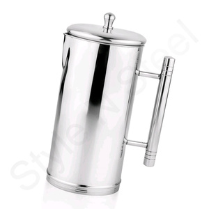 Jarra de agua recta con mango de varilla, jarra de agua de lujo, cantidad de espacio, precio al por mayor, acero inoxidable - Product Image 1