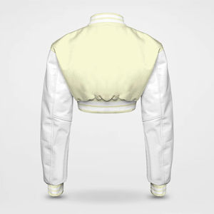 Chaquetas Varsity Cortas Personalizadas con Logotipo, Chaqueta Varsity Corta de Lana para Mujer, Transpirable, Informal de Invierno, de Pakistán - Product Image 3