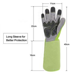 Gants de jardinage en cuir à manches longues pour femmes et hommes, résistants aux perforations, paume antistatique, protection anti-chimique, personnalisables, haute qualité - Product Image 2