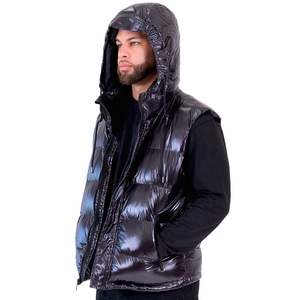 2025 qualité supérieure hommes décontracté gilet bouffant grande taille respirant bulle fermeture à glissière haute rue vêtements d'hiver - Product Image 5