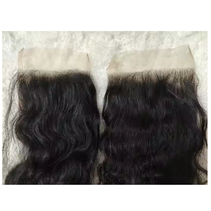 Frontal de cierre transparente de cabello humano virgen diseñado para una cobertura completa con una sensación ligera y un acabado indetectable - Product Image 3