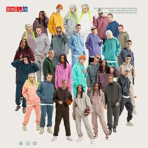 Vente en gros de sweats à capuche unisexes 300 GSM Sweatshirts lourds Impression directe d'usine de logo personnalisé Vêtements de mode chauds de qualité supérieure - Product Image 1