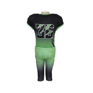 Ensemble de maillots de football américain sublimés de haute qualité, manches courtes, logo personnalisé, nom de l'équipe, 100% polyester - Product Image 5